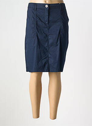 Jupe mi-longue coupe droite bleu CECIL femme