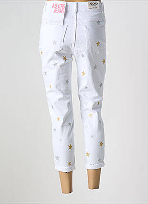 Jeans coupe slim stretch taille normale blanc AD'ORO femme