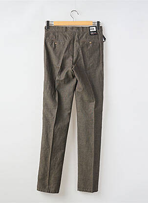 Pantalon slim tissage popeline taille normale marron GS CLUB homme