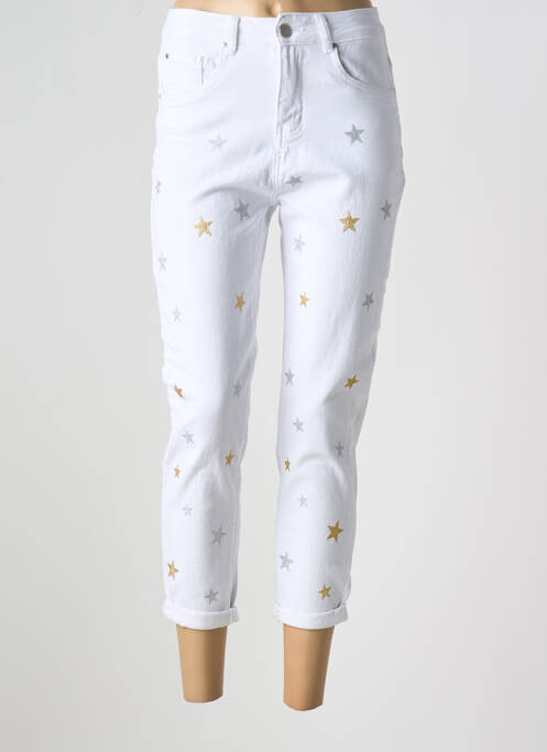 Jeans coupe slim blanc AD'ORO pour femme