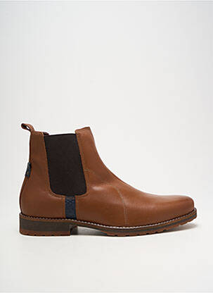 Bottines/boots fermeture zippée talon bas marron ORLAND homme