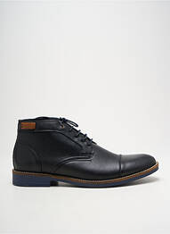 Bottines/boots tissage satiné talon bas noir ORLAND homme