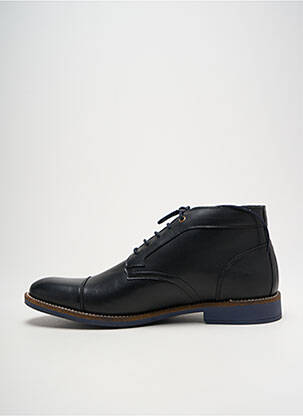 Bottines/boots tissage satiné talon bas noir ORLAND homme