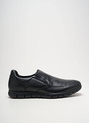 Slip ons tissage satiné bout rond noir ORLAND homme