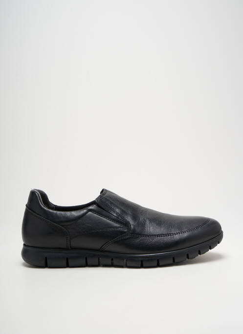 Slip ons tissage satiné bout rond noir ORLAND homme