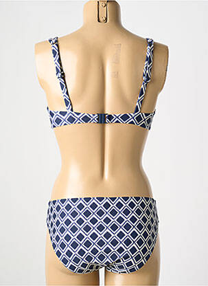 Maillot de bain 2 pièces stretch haut soutien-gorge balconnet bleu PASTUNETTE femme