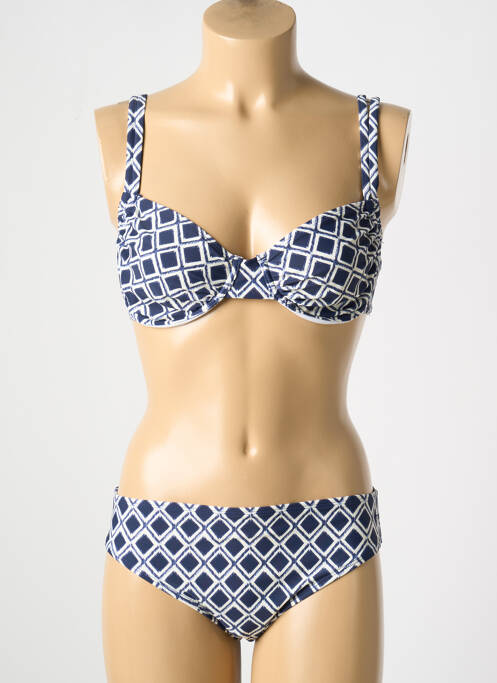 Maillot de bain 2 pièces bleu PASTUNETTE pour femme