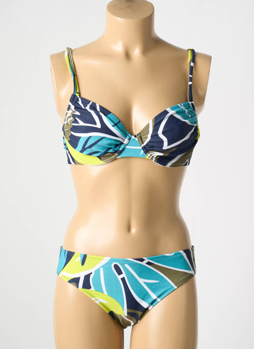 Maillot de bain 2 pièces bleu PASTUNETTE pour femme