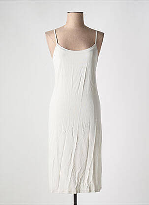 Robe mi-longue col rond fines bretelles gris CREA CONCEPT femme