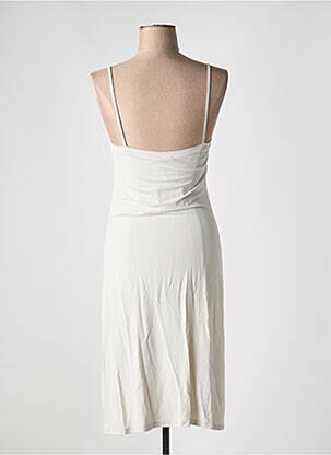 Robe mi-longue col rond fines bretelles gris CREA CONCEPT femme