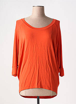 T-shirt stretch manches 3/4 orange CREA CONCEPT femme