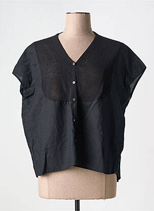 Chemisier manches courtes manches courtes noir COLOUR 5 POWER femme