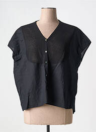 Chemisier manches courtes manches courtes noir COLOUR 5 POWER femme