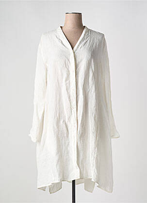 Tunique manches longues tissage crêpe blanc ELEMENTE CLEMENTE femme