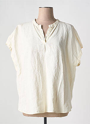 Blouse manches courtes manches courtes beige OSKA femme
