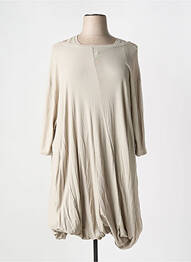 Robe mi-longue manches 3/4 manches 3/4 beige BLACK LABEL femme