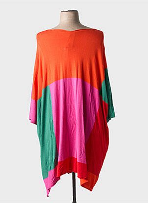Pull tunique coupe over-size manches 3/4 orange RUNDHOLZ femme