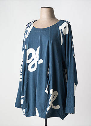 Sweat-shirt stretch manches longues bleu BLACK LABEL femme