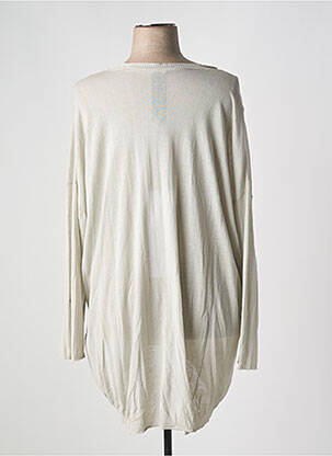 Pull tunique stretch manches longues gris BLACK LABEL femme