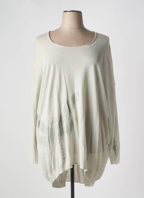 Pull tunique gris BLACK LABEL pour femme