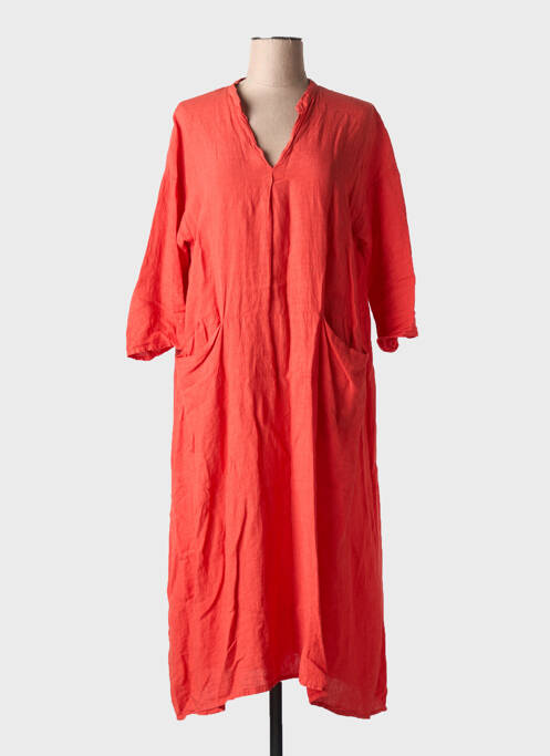 Robe longue orange MANUELLE GUIBAL pour femme
