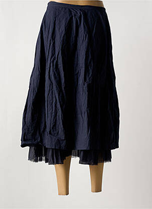 Jupe longue doublure bleu BLACK LABEL femme
