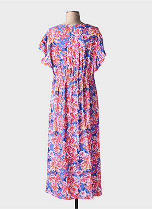 Robe longue manches courtes manches courtes bleu ARTLOVE femme