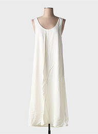 Robe longue tissage crêpe sans manche beige B.YOUNG femme