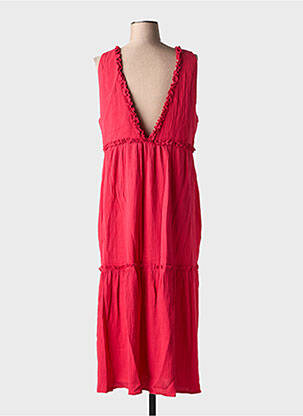 Robe longue sans manche sans manche rouge LAURE + MAX femme