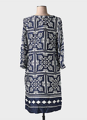 Robe mi-longue imprimé fleurs manches 3/4 bleu STREET ONE femme