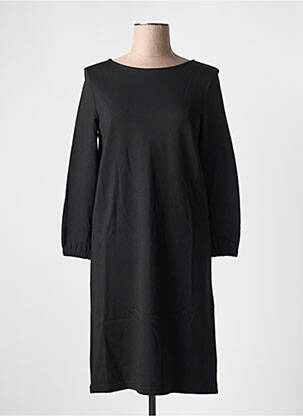 Robe mi-longue manches longues manches longues noir STREET ONE femme