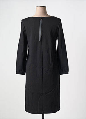 Robe mi-longue manches longues manches longues noir STREET ONE femme