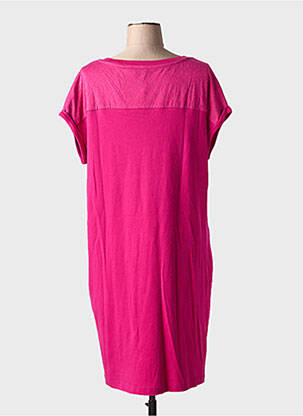 Robe mi-longue manches courtes manches courtes rose CECIL femme