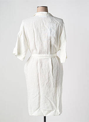Robe mi-longue manches 3/4 manches 3/4 beige SELECTED femme