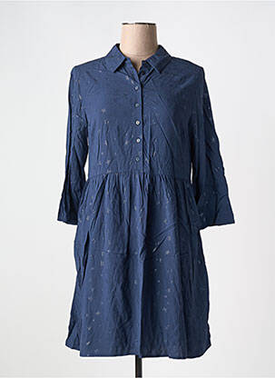 Robe courte coupe évasée manches longues bleu VILA femme