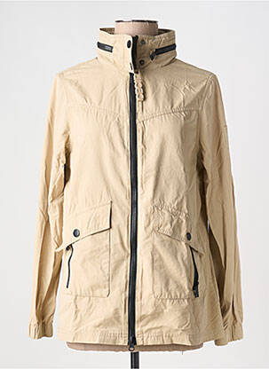 Coupe-vent fermeture zip séparable a capuche beige CECIL femme