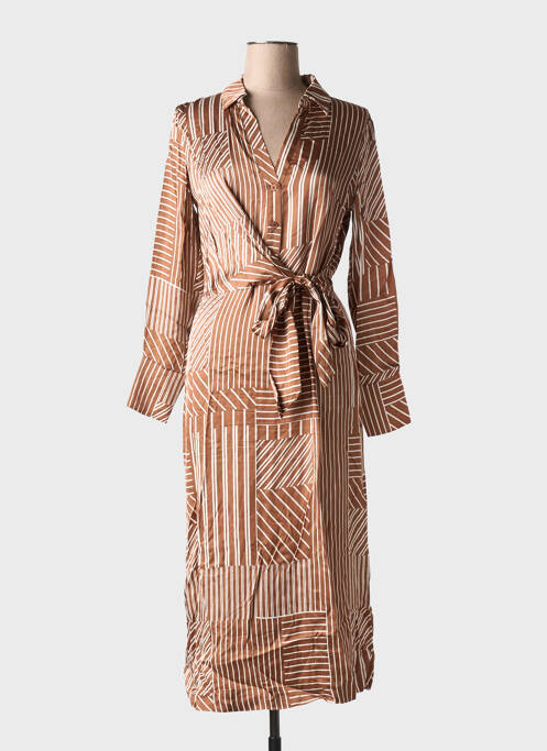 Robe longue marron GRACE & MILA pour femme