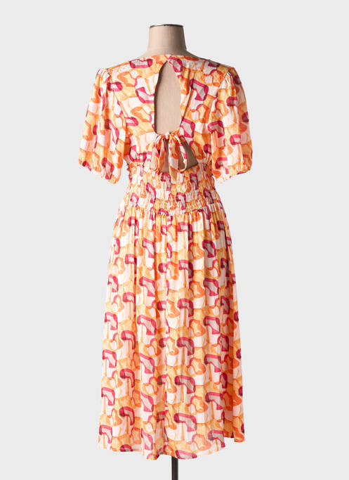 Robe mi-longue orange ARTLOVE pour femme