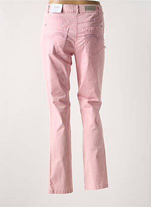 Pantalon slim tissage popeline taille normale rose BRANDTEX femme