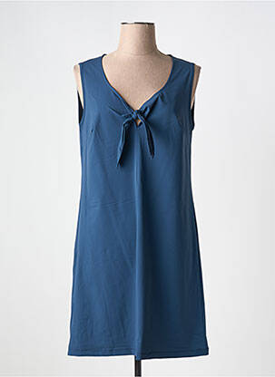 Robe courte sans manche sans manche bleu fonce MALOKA femme