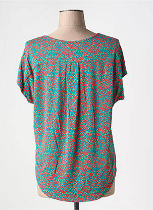 T-shirt col v manches courtes vert LINGAM femme