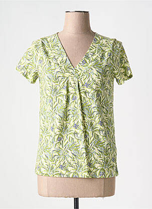 T-shirt imprimé fantaisie manches courtes vert TRANQUILLO femme