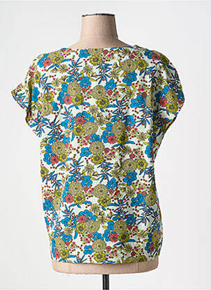 T-shirt coupe droite manches courtes bleu TRANQUILLO femme