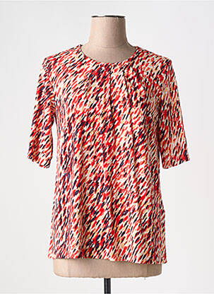 T-shirt imprimé fantaisie manches courtes rouge BRANDTEX femme