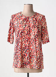 T-shirt manches mi-longues manches courtes rouge BRANDTEX femme