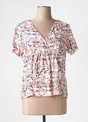 Blouse imprimé fleurs manches courtes rose LILY & ME femme
