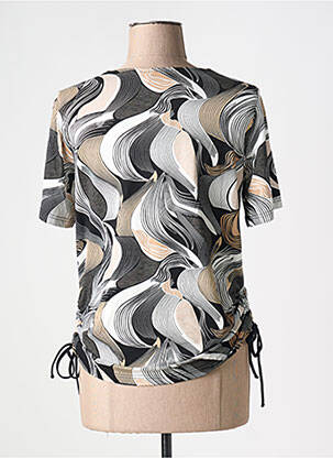 T-shirt col v manches courtes noir BRANDTEX femme