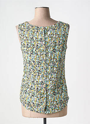 Top tissage crêpe sans manche vert LILY & ME femme