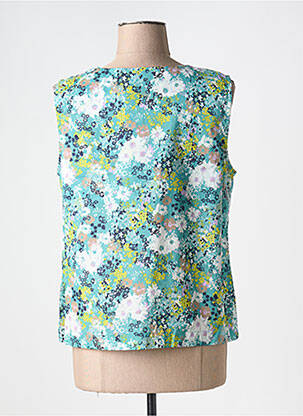 Chemisier imprimé fleurs sans manche vert LILY & ME femme