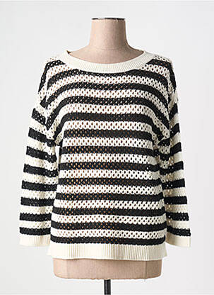 Pull col bateau manches longues noir STREET ONE femme